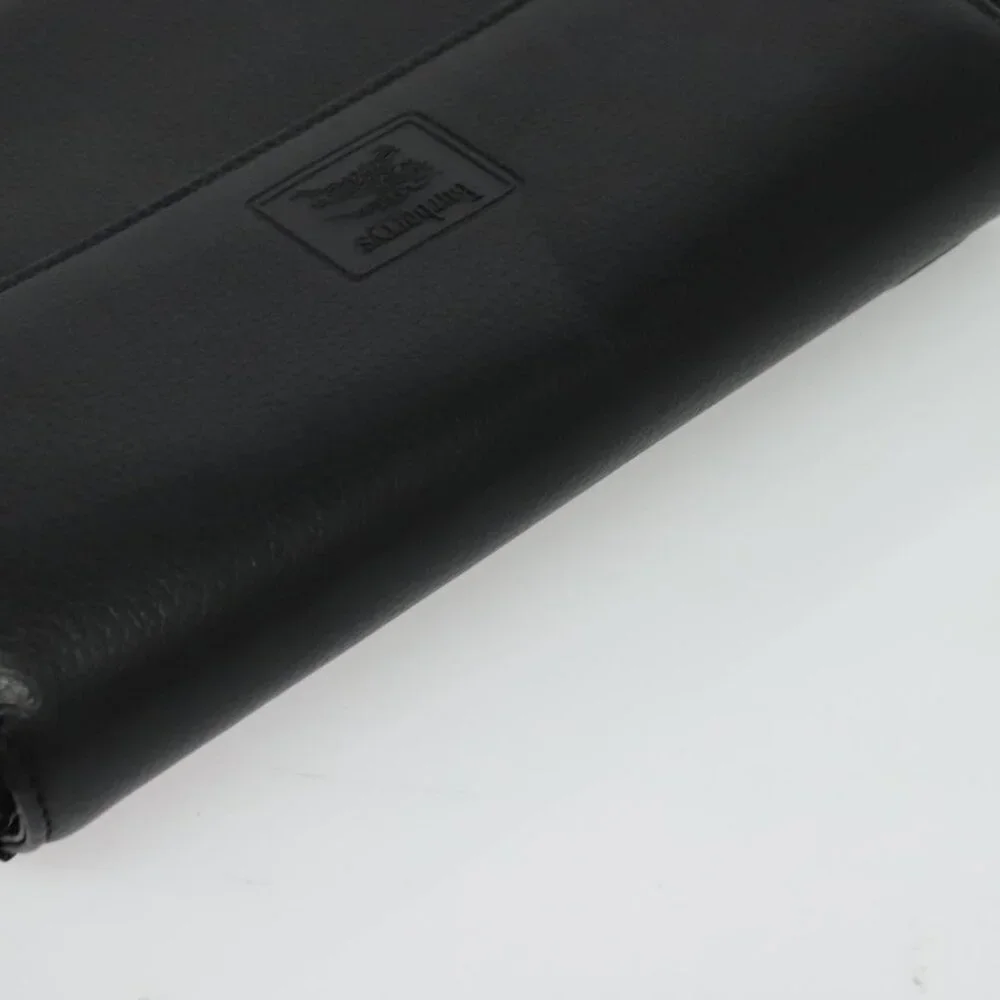 Authentic Burberrys Shoulder Bag Leather Black Gold - Picture 13 of 16